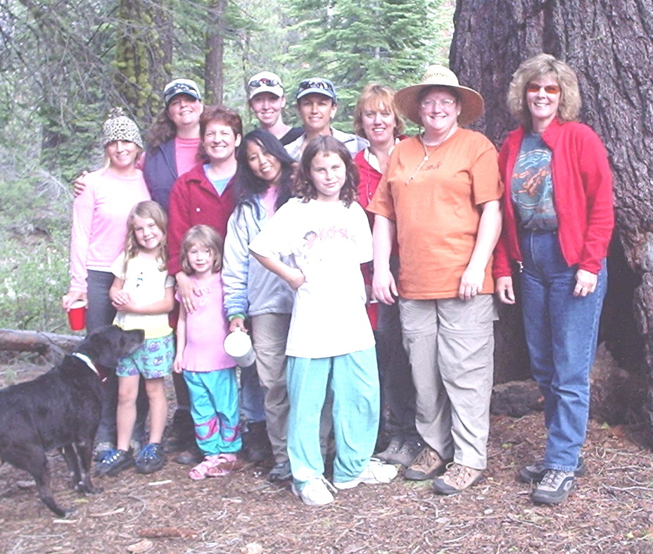 Group of women and children at the 2003 Kegger Backpack