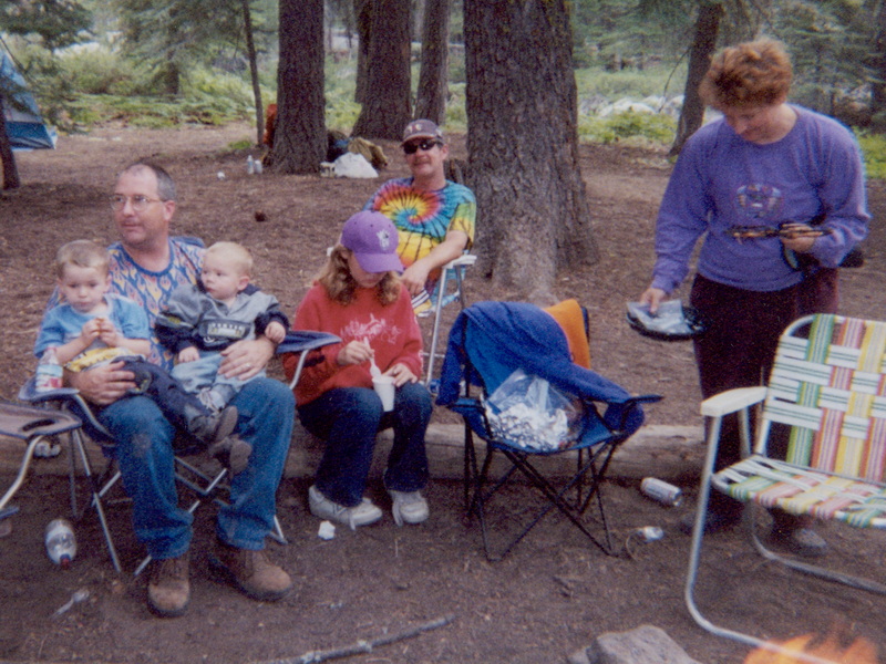 Family group at camp, 2003