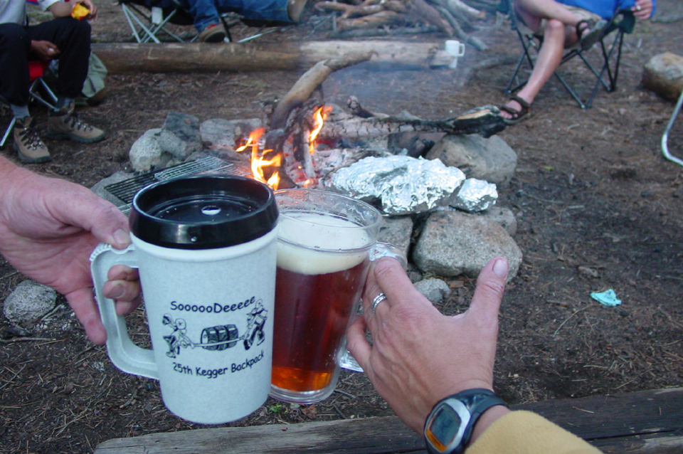 Cheers around the campfire, 2005