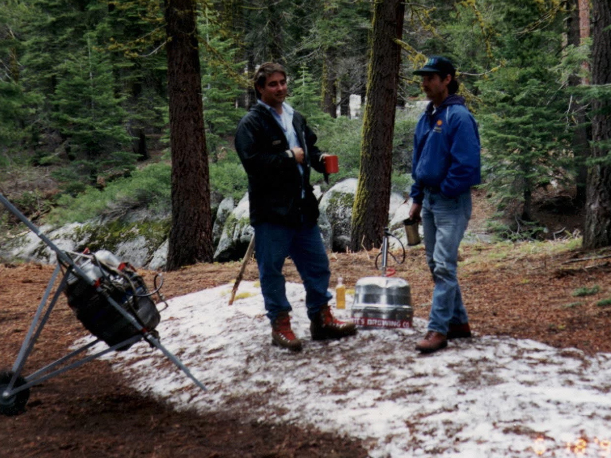 The wheely stretcher in a snow year at camp