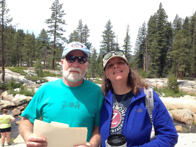 Deborah and Ken Caton at the Kegger campsite for Tom's memorial